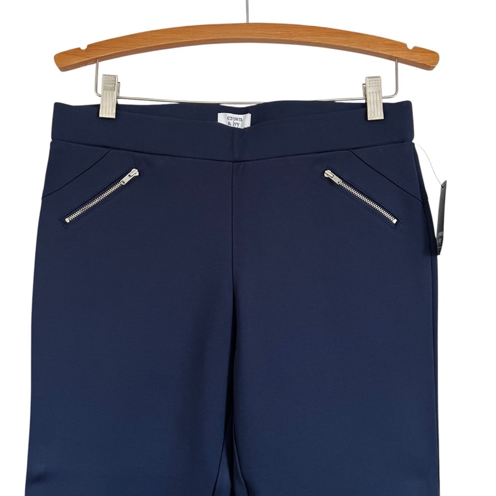 Crown & Ivy Blue Cropped Ankle Pants